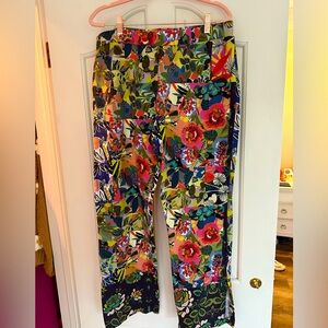 JW Los Angeles Floral Knit Crop Pants XL